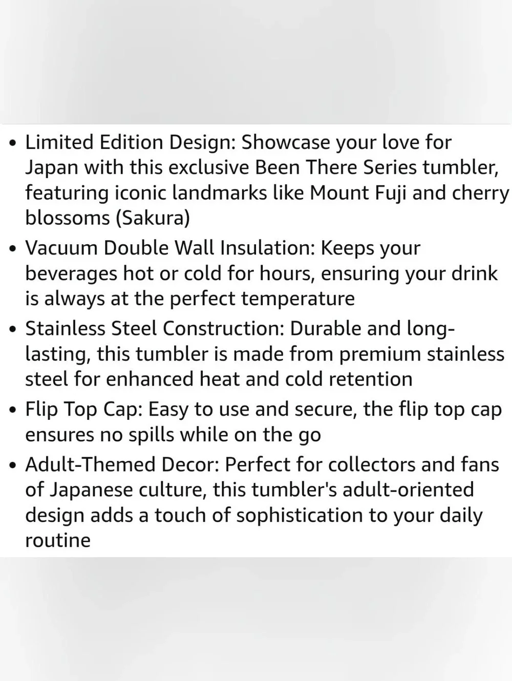 Starbucks Limited Edition Design Japan Been There Series Tumbler 16 oz